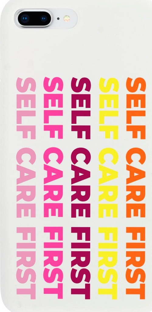 İphone 8 Plus Self Care Fırst Tasarımlı Beyaz Telefon Kılıfı