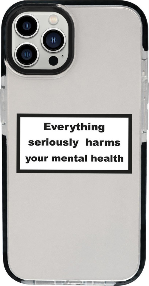 İphone 15 Pro Max Uyumlu Everything Seriously Desenli Candy Bumper Darbe Emci Silikonlu Telefon Kılı