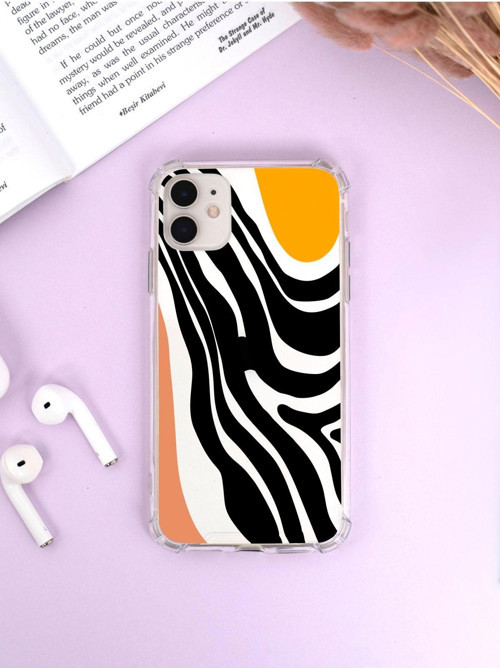 Iphone 11 Köşe Darbe Korumalı Modern Art Luxury Olex Şeffaf Kılıf