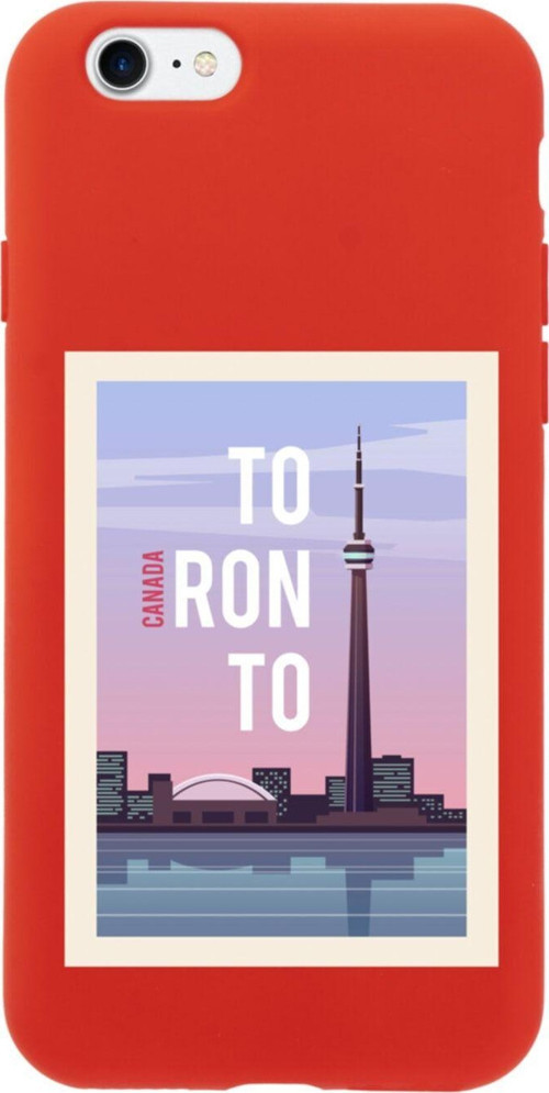 İphone 8 Canada Tasarımlı Kırmızı Telefon Kılıfı