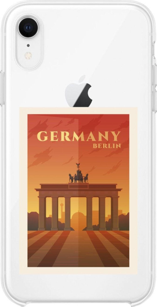 İphone Xr Germany Berlin Şeffaf Telefon Kılıfı