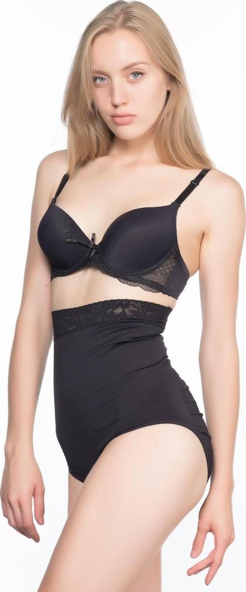 SİYAH   Dantelli Yüksek Bel Slip Korse