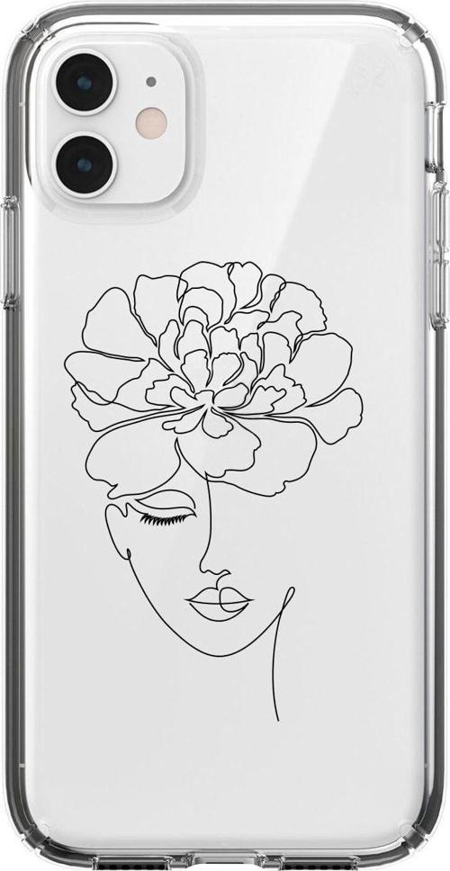 Iphone 11 Uyumlu Flower Women Art Lens Korumalı Şeffaf Telefon Kılıfı