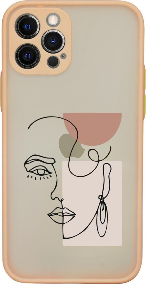 Iphone 12 Pro Uyumlu Kamera Lens Korumalı Women Art Desenli Lüx Telefon Kılıfı