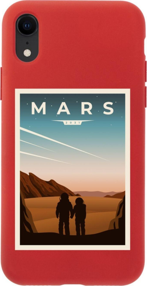 İphone Xr Mars Tasarımlı Kırmızı Telefon Kılıfı