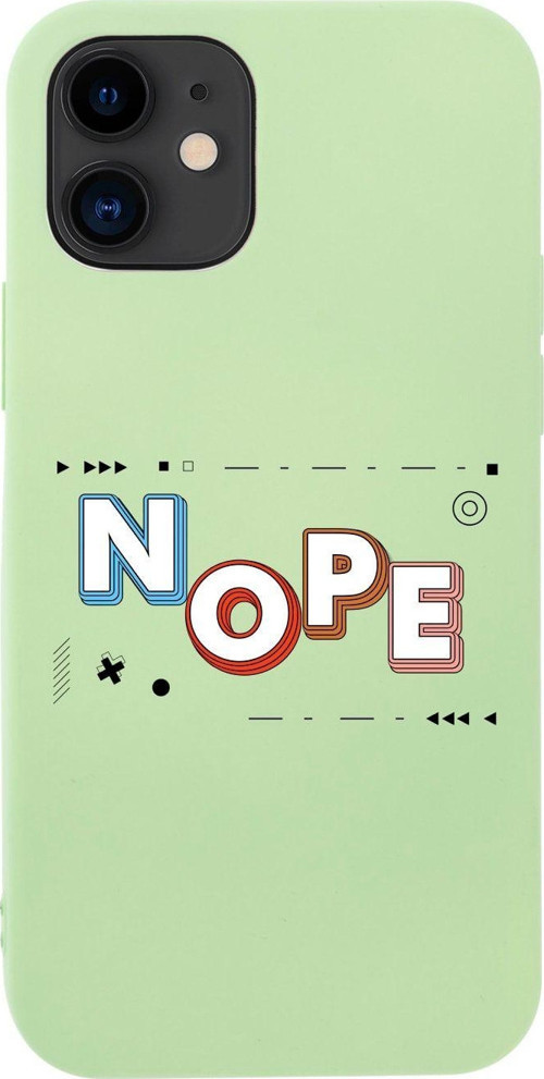 İphone 12 Nope Tasarımlı Yeşil Telefon Kılıfı