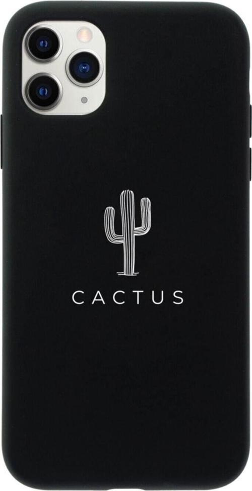 Iphone 11 Pro Cactus Tasarımlı Siyah Telefon Kılıfı
