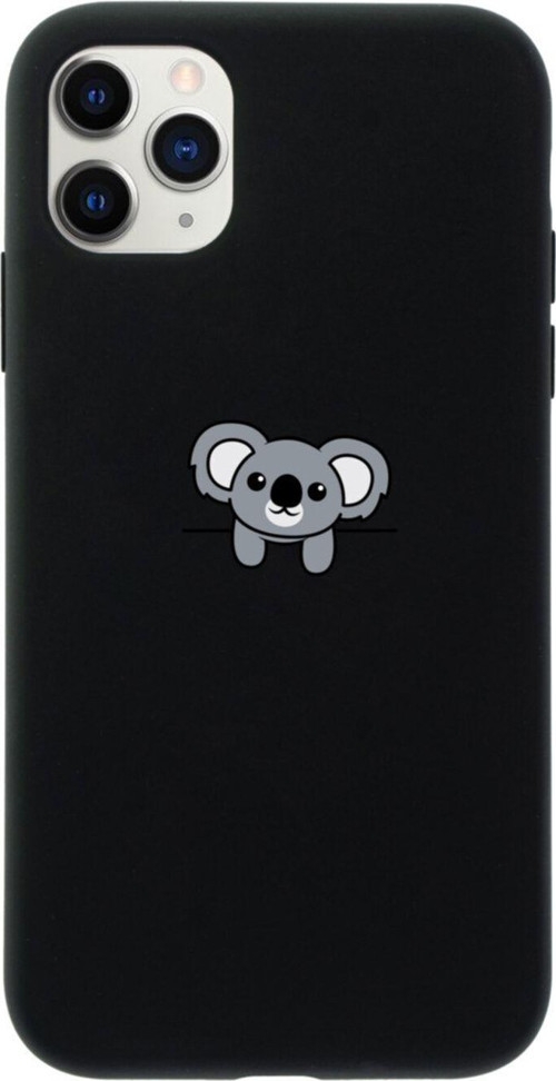 Iphone 11 Pro Koala Tasarımlı Siyah Telefon Kılıfı