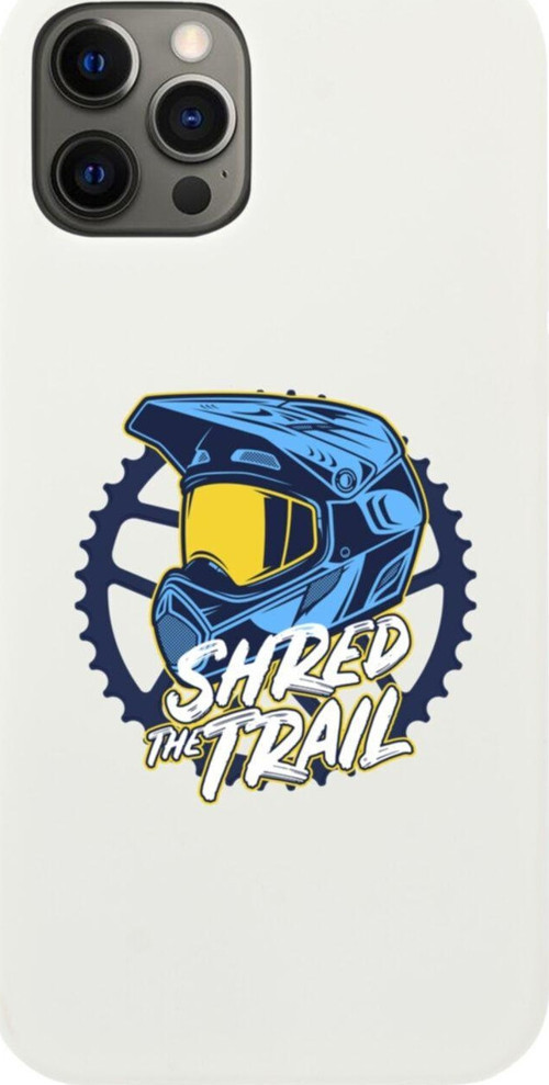 Iphone 12 Pro Shred The Trail Tasarımlı Beyaz Telefon Kılıfı