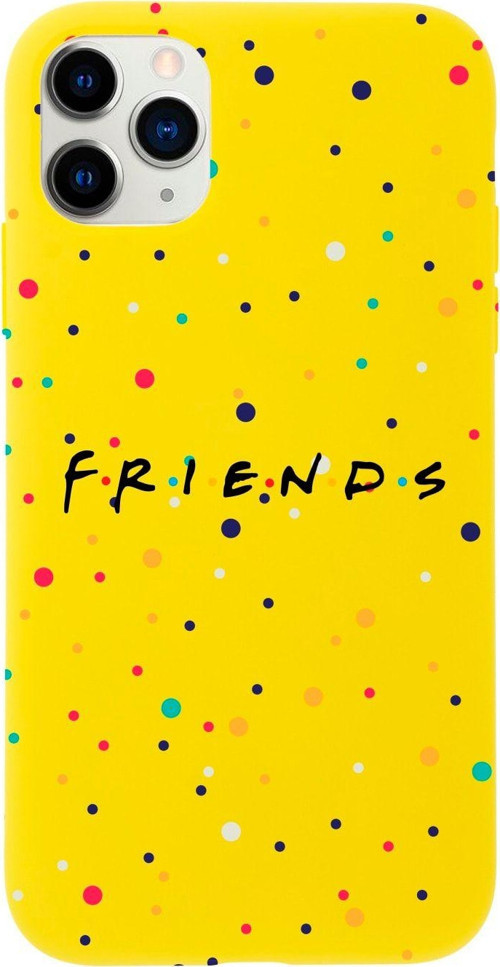 Iphone 11 Pro Max Friends Tasarımlı Sarı Telefon Kılıfı