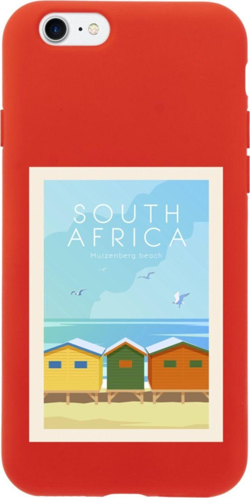 İphone 8 South Africa Tasarımlı Kırmızı Telefon Kılıfı