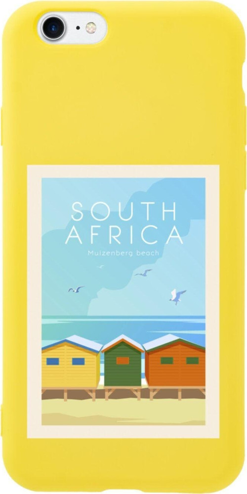 İphone 8 South Africa Tasarımlı Sarı Telefon Kılıfı