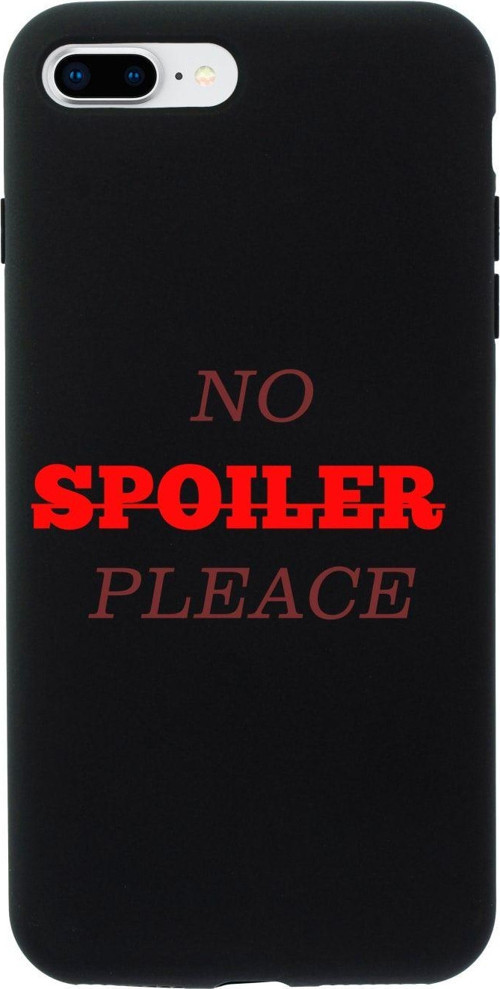 İphone 8 Plus No Spoiler Pleace Tasarımlı Siyah Telefon Kılıfı