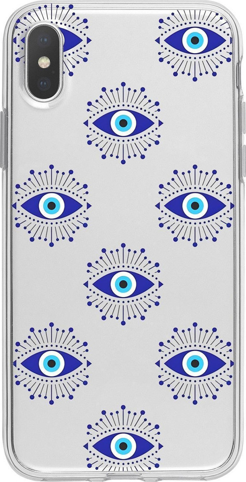 İphone Xs Max Uyumlu Mystic Aura Desenli Premium Şeffaf Silikon Kılıf