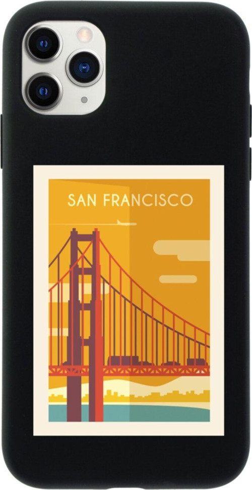 Iphone 11 Pro San Francisco Tasarımlı Siyah Telefon Kılıfı