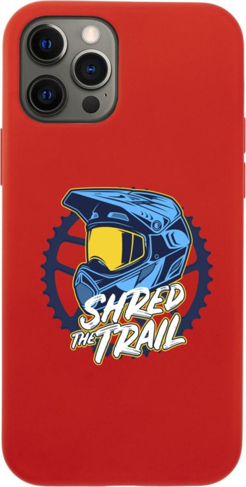Iphone 12 Pro Max Shred The Trail Tasarımlı Kırmızı Telefon Kılıfı