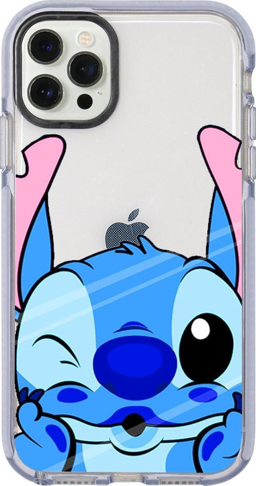 Iphone 12 Pro Max Stitch Desenli Candy Bumper Silikonlu Telefon Kılıfı