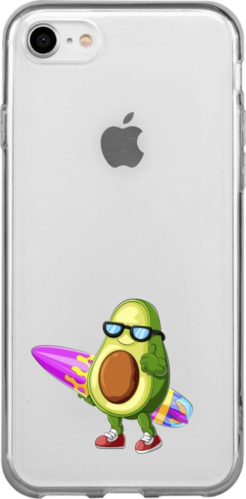 İphone Se Sörfçü Avokado Şeffaf Telefon Kılıfı
