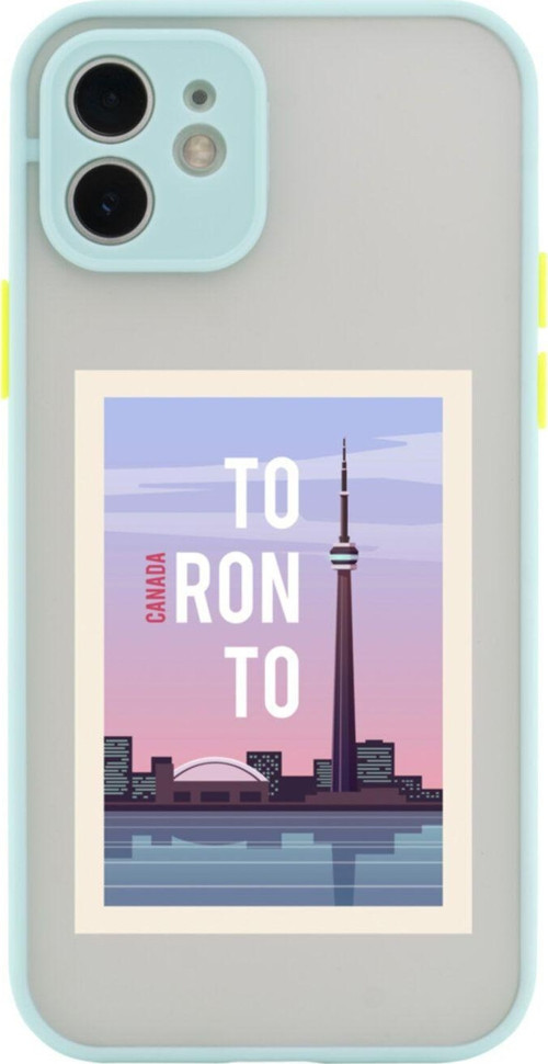 Iphone 11 Uyumlu Lüx Kamera Lens Korumalı Canada Toronto Su Yeşili Telefon Kılıfı