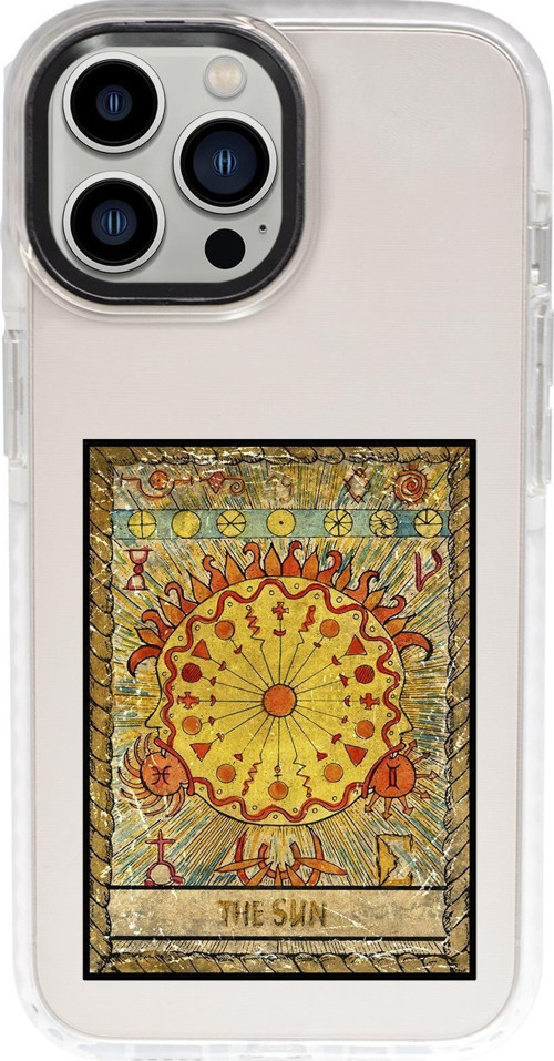 İphone 15 Pro Max Uyumlu The Sun Desenli Candy Bumper Darbe Emci Silikonlu Telefon Kılıfı