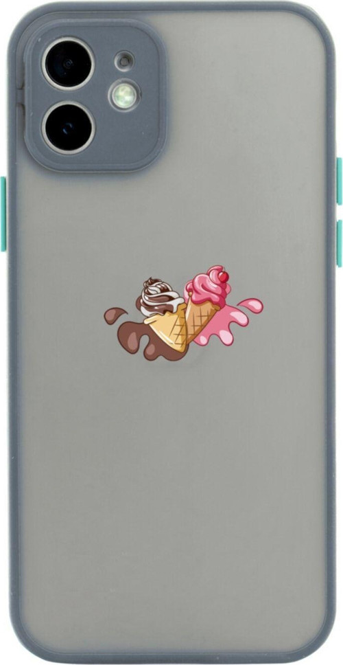Iphone 11 Lüx Kamera Lens Korumalı Dondurmalar Gri Telefon Kılıfı