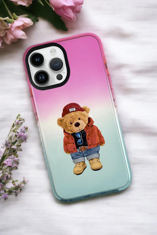İphone 12 Pro Max Uyumlu Premium Rainbow Silikonlu Telefon Kılıfı Mchzr