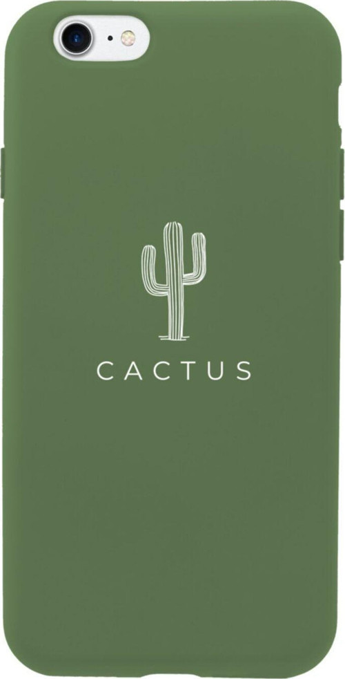 İphone 7 Cactus Tasarımlı Haki Telefon Kılıfı