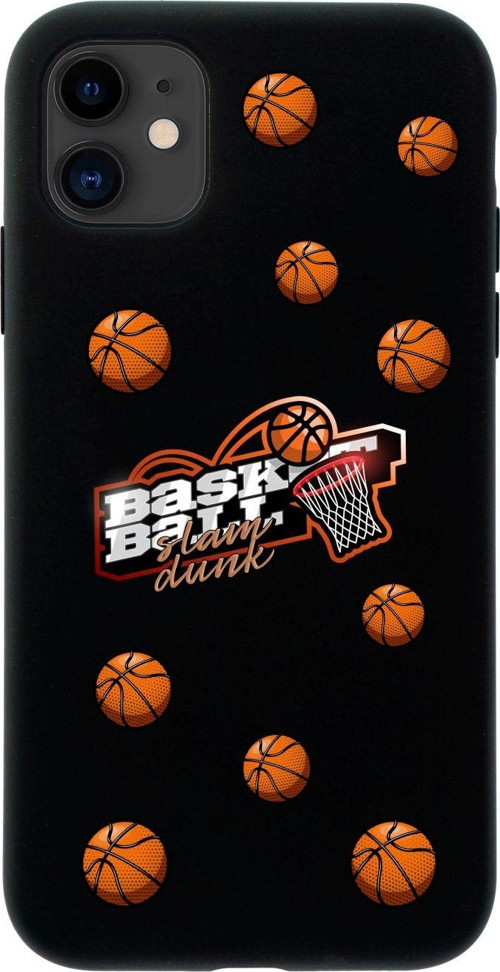 Iphone 11 Basketbol Top Tasarımlı Siyah Telefon Kılıfı