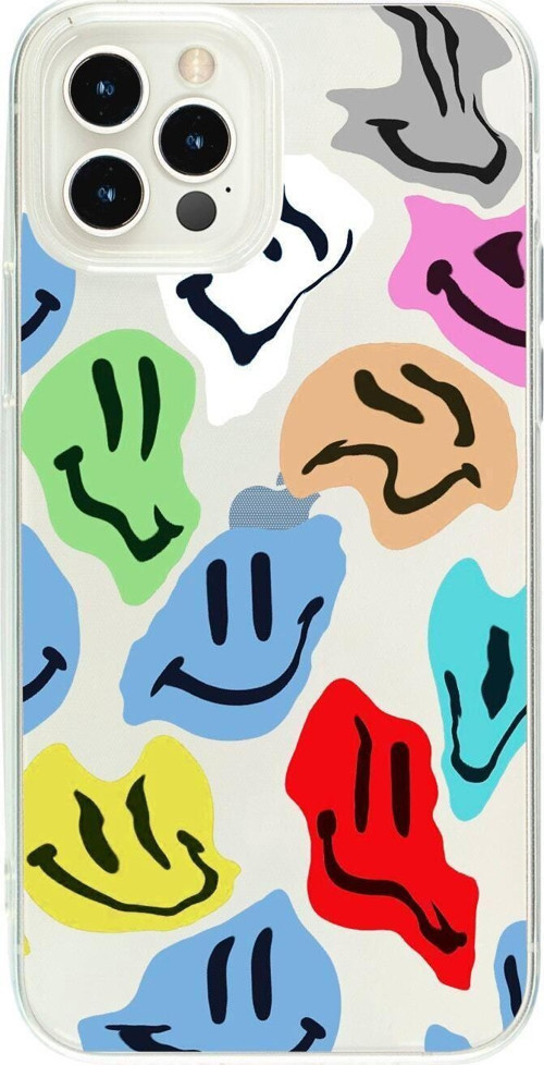 İphone 15 Pro Inek Desenli Toxic Smile Şeffaf Telefon Kılıfı