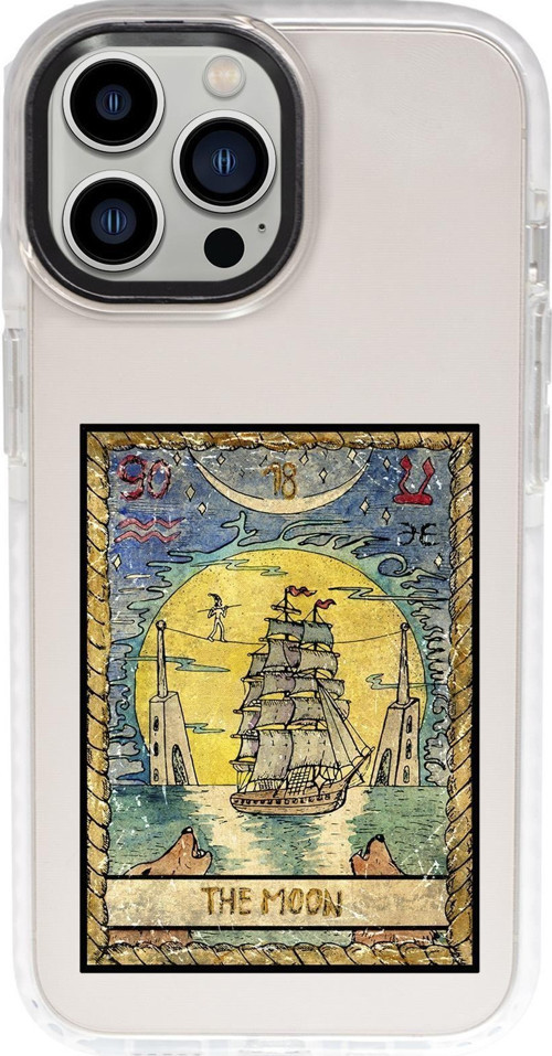 İphone 15 Pro Max Uyumlu The Moon Desenli Candy Bumper Darbe Emci Silikonlu Telefon Kılıfı