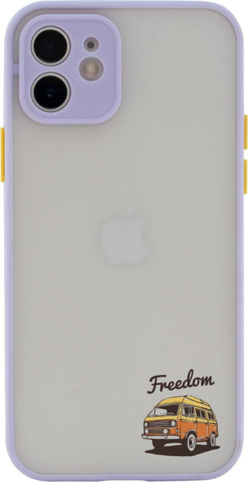 Iphone 11 Lüx Kamera Lens Korumalı Freedom Karavan Lila Telefon Kılıfı