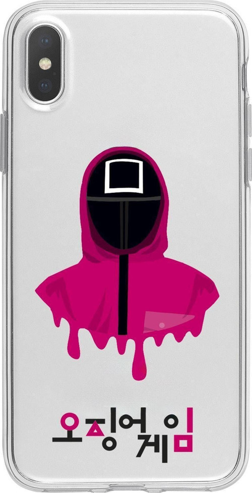 İphone X Squid Game Premium Şeffaf Silikon Kılıf