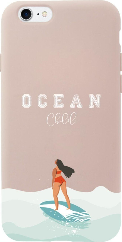 İphone Se Ocean Child Tasarımlı Pembe Telefon Kılıfı
