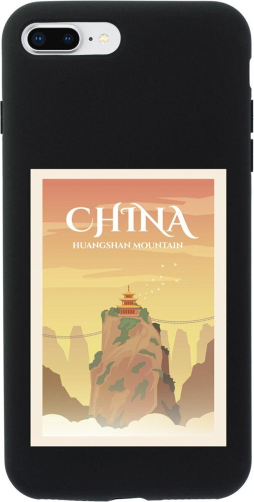 İphone 8 Plus China Tasarımlı Siyah Telefon Kılıfı