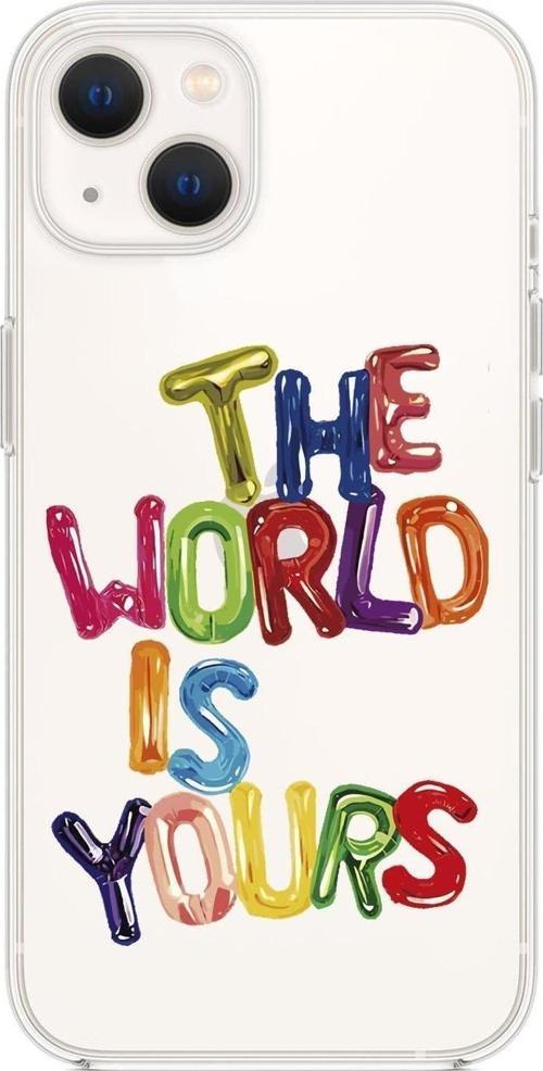 İphone 14 Uyumlu The World Is Yours Premium Şeffaf Silikon Kılıf