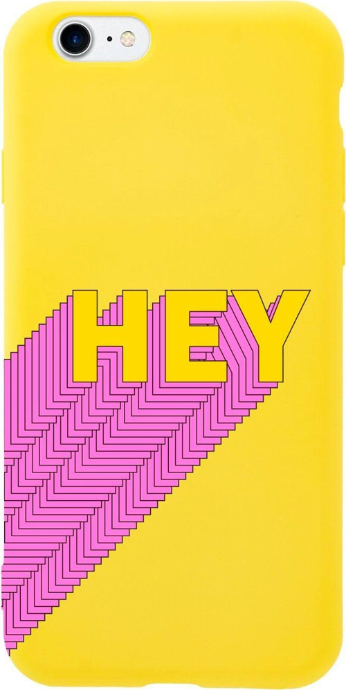 İphone 7 Hey Tasarımlı Sarı Telefon Kılıfı
