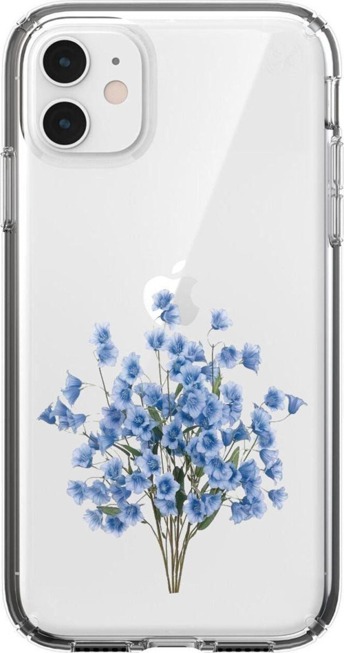Iphone 11 Mavi Ağaç Tasarımlı Şeffaf Telefon Kılıfı