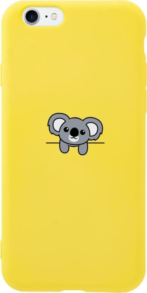 İphone 8 Koala Tasarımlı Sarı Telefon Kılıfı