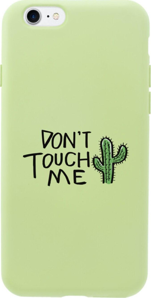 İphone Se Don'T Touch Me Tasarımlı Yeşil Telefon Kılıfı