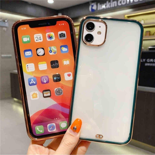 Iphone 11 Uyumlu Premium Electrolize Silikonlu Haki Telefon Kılıfı