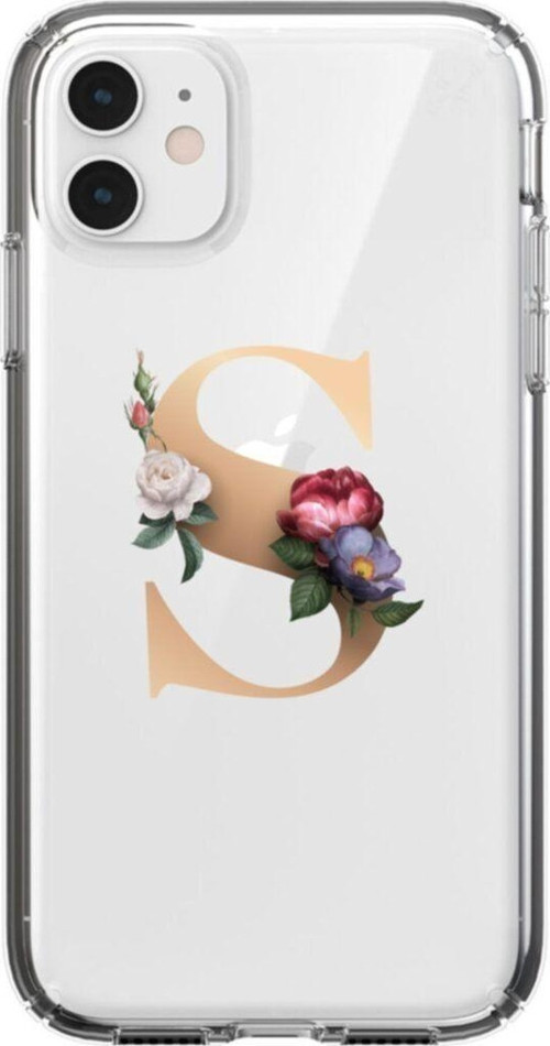 Iphone 11 S Harfi Desenli Şeffaf Telefon Kılıfı