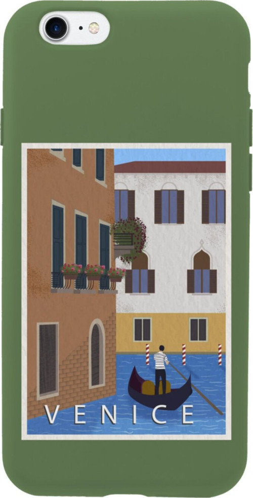 İphone 7 Venice Gondola Tasarımlı Haki Telefon Kılıfı