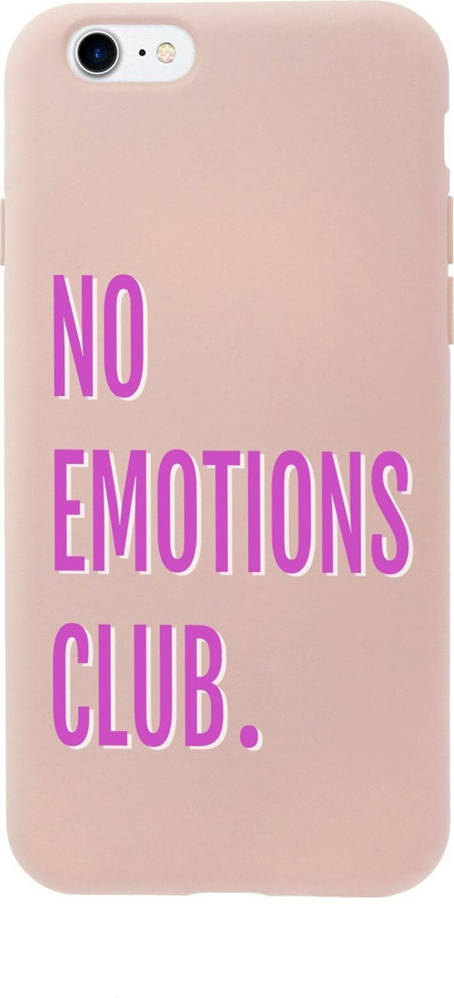 İphone 7 No Emotions Club Tasarımlı Pembe Telefon Kılıfı