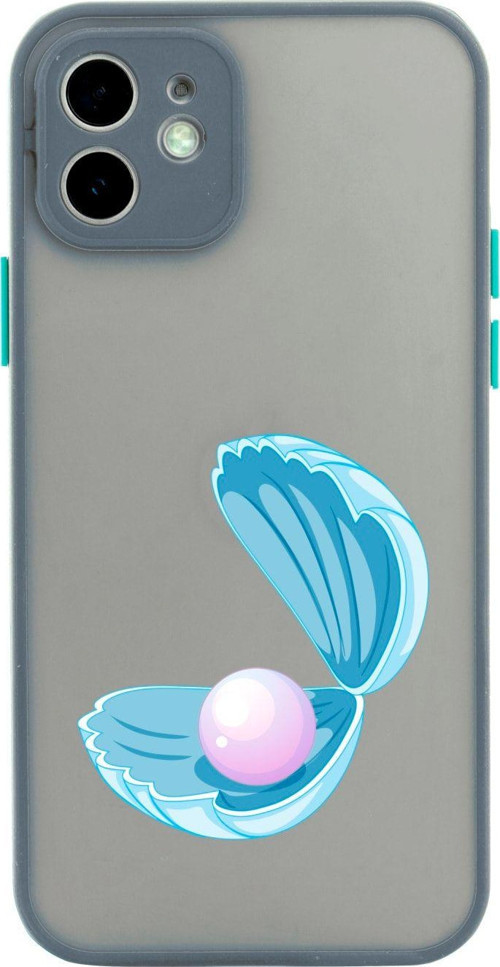 Iphone 11 Lüx Kamera Lens Korumalı Incili Deniz Desenli Hri Telefon Kılıfı