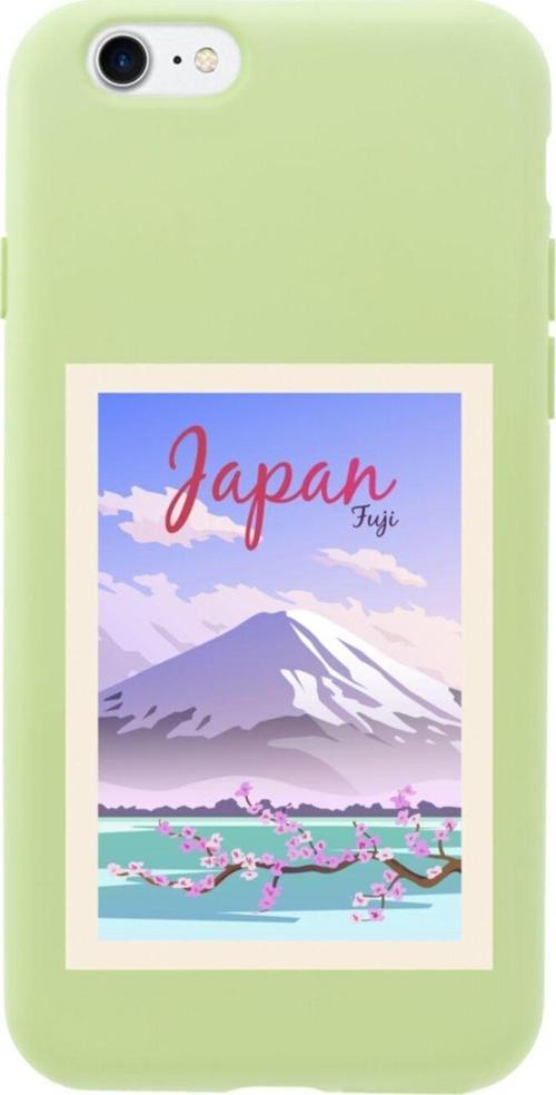 İphone 8 Japan Fuji Tasarımlı Yeşil Telefon Kılıfı