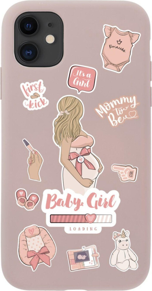 Iphone 11 Baby Girl Tasarımlı Pembe Telefon Kılıfı