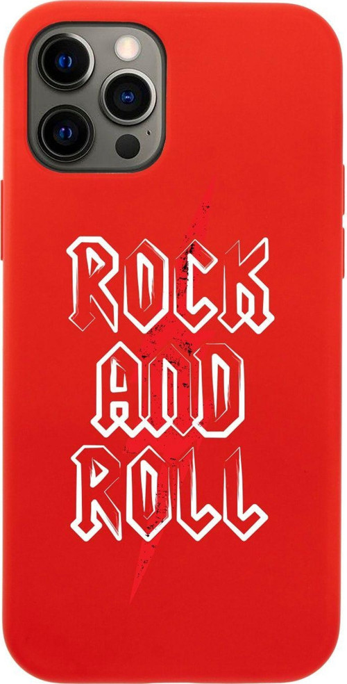 Iphone 12 Pro Rock And Roll Tasarımlı Kırmızı Telefon Kılıfı