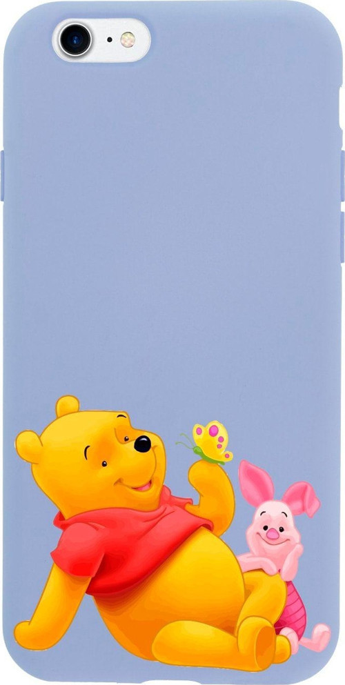 İphone 8 Pooh Tasarımlı Lila Telefon Kılıfı