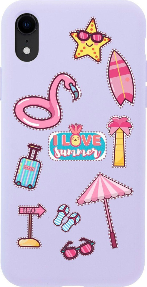 İphone Xr Love Summer Tasarımlı Lila Telefon Kılıfı
