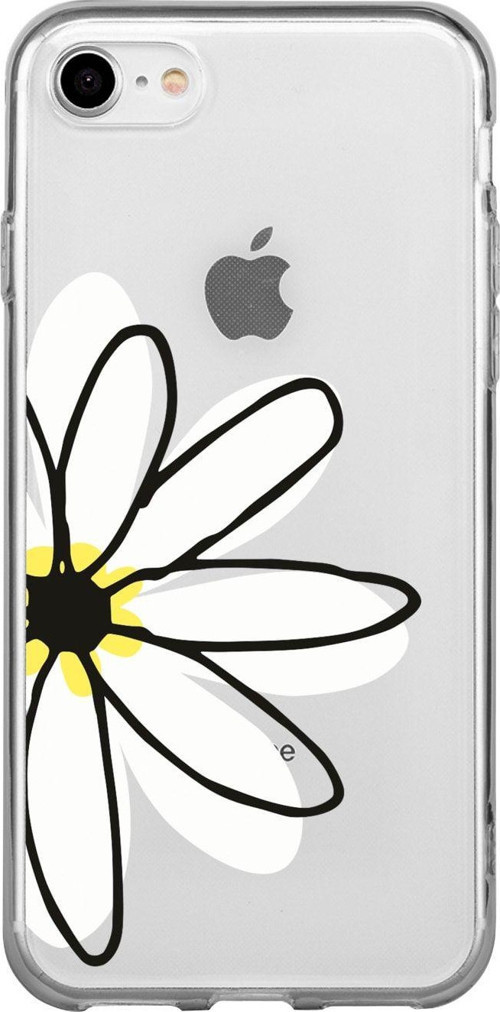 İphone 7 Papatya Desenli Şeffaf Telefon Kılıfı